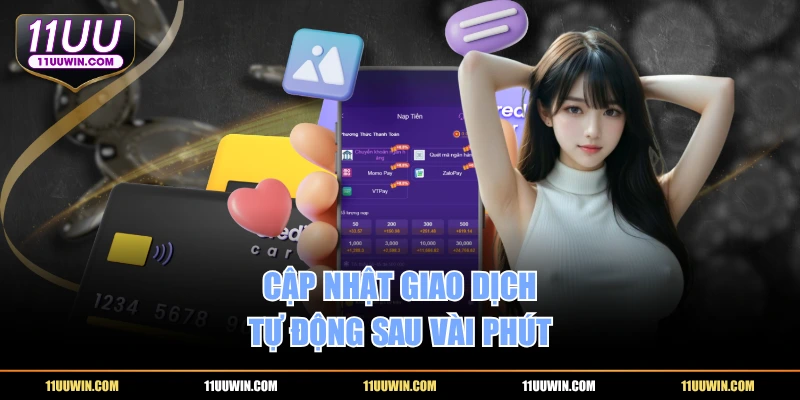 Cập nhật giao dịch tự động sau vài phút